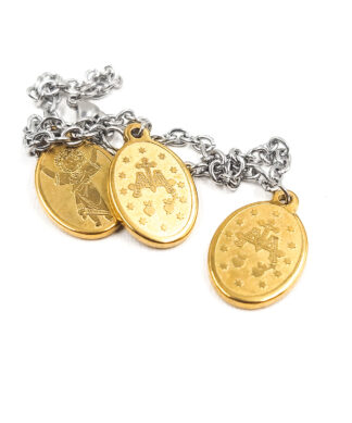 LD006 PULSERA 3 MEDALLAS NIÑO JESUS